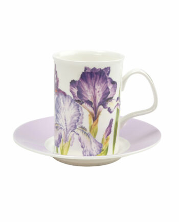 Conjunto de taza y plato "Iris"